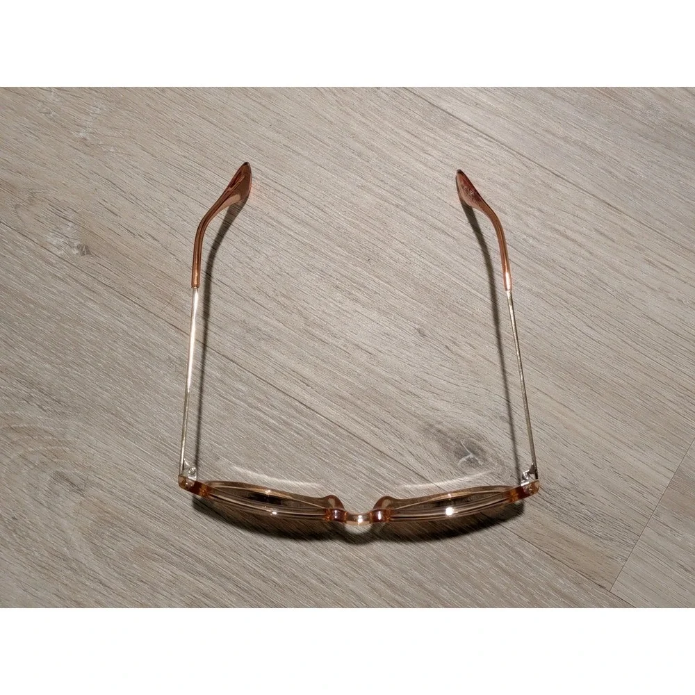 Rose Gold Sunglasses Womens Brown Lenses Elegant Metal Frame Eyewear
